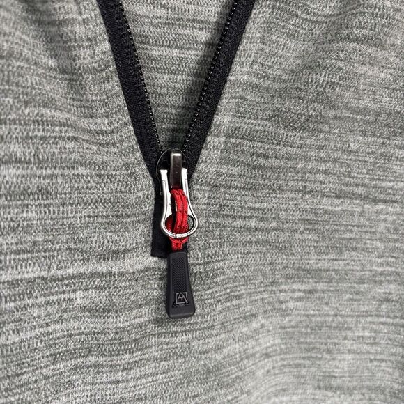 Avalanche Fleece Sweatshirt Mens Large Gray 1/4 Zip Marled Hiking Outdoor - Picture 6 of 8